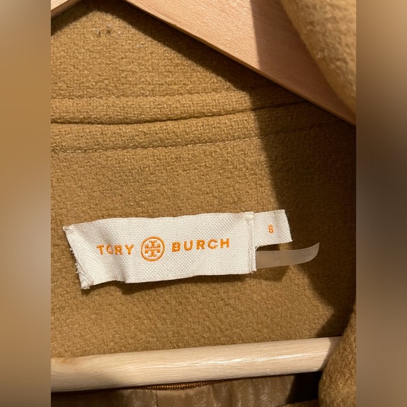 Tory Burch Camel Chelsea Wool Blend Coat size 8 - Picture 6 of 13